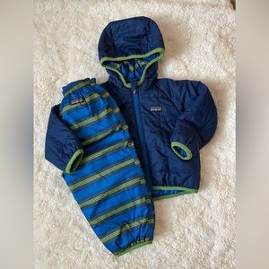 Patagonia Puffball Reversible Coat and Pants Set 18mo GUC/NWT